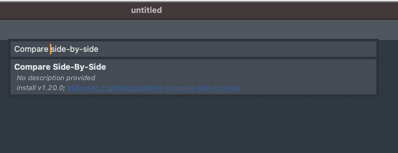 Compare Side-by-Side plugin for Sublime Text